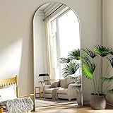 BEAUTYPEAK Bogen Ganzkörperspiegel,180x76 cm Gewölbter Standspiegel Groß in voller Länge, an der...