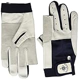 BluePort Erwachsene (Unisex) Segelhandschuhe aus Leder-2 Finger frei M, blau-weiß, M