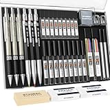 STAGEEK 34-teiliges Druckbleistift-Set, Zeichenstifte 0,5, 0,7, 0,9 mm und 3 Stück 2,0 mm...