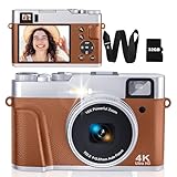 4K-Digitalkamera für Fotografie-Autofokus, 48 MP Vlogging-Kamera für YouTube mit Sucher,...