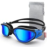 ZIONOR Polarisiert Schwimmbrille für Herren und Damen [UPGRADE], G1 mit Spiegel/Rauch Linse...