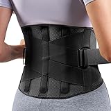 FREETOO Rückenbandage Herren und Damen, Atmungsaktive Rückengurt mit 5 Aufenthalten für Sport,...