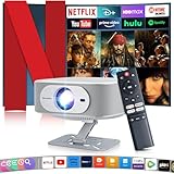 Salange Beamer【Official Netflix 】Native 1080P Projektor Unterstützt 4K,mit WiFi und Bluetooth...