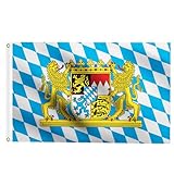 Woiltryn Bayern Flagge 90 x 150 cm Deutschland Bayerisches Löwen Wappen Große Flagge für...