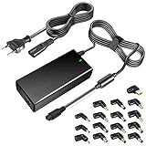 Universeller Laptop Netzteil 90W Ladegerät AC Adapter, 15V 18,5V 19V 19,5V 20V, kompatibel mit HP...