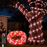 MaxEarn 32.8FT Lange Zuckerstange Lichterschlauch Weihnachts Lichtschlauch, 200 LED DIY...