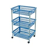 Axentia 235099 Universalwagen mit 3 Aufbewahrungskörben, Kunststoff, 40 x 29 x 62 cm, zufällige...