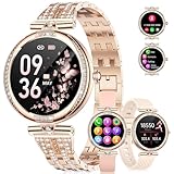 ESFOE Smartwatch Damen mit Telefonfunktion, 1,19'' AMOLED Smartwatch mit AI-Sprachassistent,...