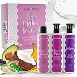 ManiBoom Curly Girl Method Kit - 3-in-1-Set für lockiges Haar mit Shampoo, Haarmaske,Defining-Creme...