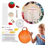 Tuxxjzm Sticknähset, Stickset für Anfänger | Nähset für Anfänger, komplettes Stickwerkzeug,...