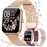 RUXINGX 2024 Smartwatch Damen, 1,83' Armbanduhr mit Telefonfunktion 3 Armband, Menstruationszyklus...