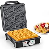 VINATO Waffeleisen, Belgisches Waffeleisen für 4 Waffeln, 1200W Schnelle und Stabile Wärme,...