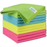 HOMEXCEL Mikrofasertücher 12 Stück, Wiederverwendbare Küchen-Mikrofaser-Reinigungstücher, Lappen...