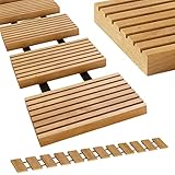 holz4home® Rollweg Aus Lärche 25 cm | Einfach Ausrollen | Witterungsbeständig, schnell trocknend...