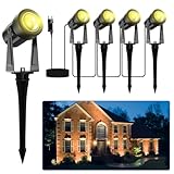 LONIUTO Gartenbeleuchtung mit Strom 14M, 3W*4 Stück Außenbeleuchtung Garten 3000K Warmweiß, 14V...