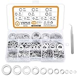 Flach Unterlegscheiben - VIGRUE 1080PCS Beilagscheiben 11 Größen A2-70 Edelstahl Flach und...