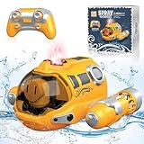 Ferngesteuertes Boot für Pools und Seen,2.4 GHz Fernbedienungs -Motorboot mit Sprüh Lichtfunktion...