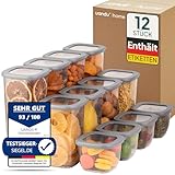 uandu Vorratsdosen mit Deckel Luftdicht - 12er Vorratsbehälter Set | Aufbewahrungsbox Küche...