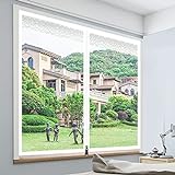 Transparent Wärmeschutzvorhang,Selbsthaftend Fensterfolie Sichtschutzfolie,Thermo Vorhang Isolier...