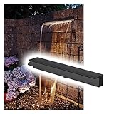 Wandbrunnen aus Edelstahl – 20,3 bis 178,8 cm Wasserfall-Sprühauslass für Garten, Terrasse, Spa,...