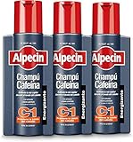 Alpecin Caffeine Shampoo C1, 3 x 250 ml, für Herren und mit Koffein, Behandlung gegen Haarausfall,...