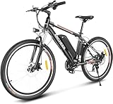 ANCHEER 26 Zoll E-Bike/Mountainbike Herren, Elektrofahrrad/Pedelec mit 36V 10.4Ah Akku | Bis 100KM...