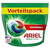 Ariel Waschmittel Pods All-in-1, Flüssigwaschmittel Kapseln 50 Waschladungen, Universal+,...