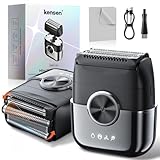 Elektrorasierer Herren, kensen Mini Foil Shaver Mit 4 Flexiblem Scherkopf Rasierapparat Usb-C...