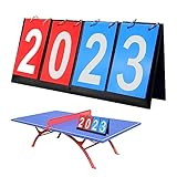 Anzeigetafel, 4 Stellig Tragbare Anzeigetafel, Flip Sport Anzeigetafel Wasserdichte, 0-99...
