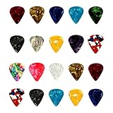 Plektren Gitarre, 20 Stück Celluloid Guitar Picks Plektrum für Akustik Gitarre, Gitarre, Ukulele,...