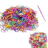 DasKid Mehrfarbige Loom-Bänder, Nachfüllpackung mit Hakenwerkzeug und bunten S-Clips,...