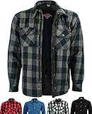 Texpeed Motorradhemden herren mit protektoren - Biker Motorradjacke Hemden Hergestellt mit Aramid -...