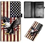 Qindaiwen Scheckbuchhüllen aus Leder für Damen, Scheckbuchhalter für persönliche Schecks,...