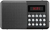 auvisio Mini Radio: FM-Taschenradio, Bluetooth, MP3-Player, Display, USB, microSD & Akku (Radio mit...