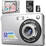 4K Digitalkamera 56MP Fotokamera mit Autofokus 20X Digitalzoom Fotoapparat Tragbare Kompaktkamera...