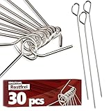 Rouladennadeln - 30er Set, Edelstahl - Made in Germany 10 cm Rouladenspieße mit Clip – rostfrei,...