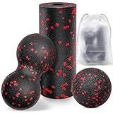 Kisvic Faszienball und Klein Faszienrolle, Massageball Set Relieve Stress and Relax Tight Muscles,...