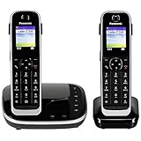 Panasonic KX-TGJ322GB Familien-Telefon mit Anrufbeantworter (schnurloses Telefon DUO, Mobilteil,...