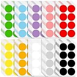 400 Stück Klebepunkte Bunt, 5 cm Runde Bunte Punke Aufkleber Sticker, Selbstklebende Beschreibbar...
