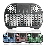 APKLVSR Mini Tastatur mit Touchpad, Mini Wireless Tastatur RGB-LED Hintergrundbeleuchtung,Mini...