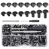 120 Stück Buchschrauben Set M5, Chicago Binding Schrauben 4 5 6 8 10 12 mm Schraubnieten für DIY...