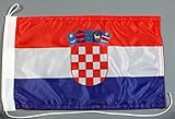 Buddel-Bini Bootsflagge Kroatien 20 x 30 cm in Profiqualität Flagge Motorradflagge