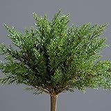 mucplants Künstlicher Koniferenbusch 26cm mit praktischem Steckstab Konifere Thuja Kunstpflanzen