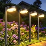 BUCASA Solarlampen für Außen Garten, 8 Stück Moderne Solarleuchten für Außen mit Super Helle 12...