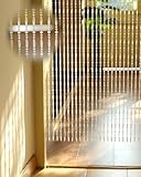 Ezcasch 90x200cm Transparent Perlenvorhang Balkontür, 60 Stränge Kunststoffperlenvorhang...