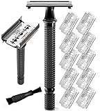 Shaving Revolution Rasierhobel + 10 Rasierklingen - Safety Razor Set Mit 10 Japanischen...