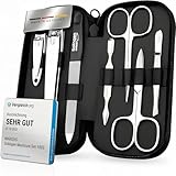 Maniküre Set Solingen - Vergleichssieger mit Top Preis/Leistung - Echt Leder Etui handlich und...