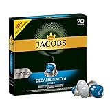 Jacobs Kaffeekapseln Lungo Decaffeinato- Intensität 6- 200 Nespresso kompatible Kapseln, 10er Pack,...