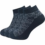 GAWILO dicke & warme Damen Sneaker Socken (3 Paar) | kurze Wollsocken im Norweger Look | ideal auch...