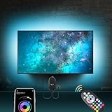 Mexllex Led TV Hintergrundbeleuchtung 55 bis 75 zoll,Smart Led App Steuerbar 5050 led backlight,USB...